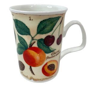 Roy Kirkham Parchment Fruit Fine‎ Bone China England 2000 Vintage Coffee Tea Cup